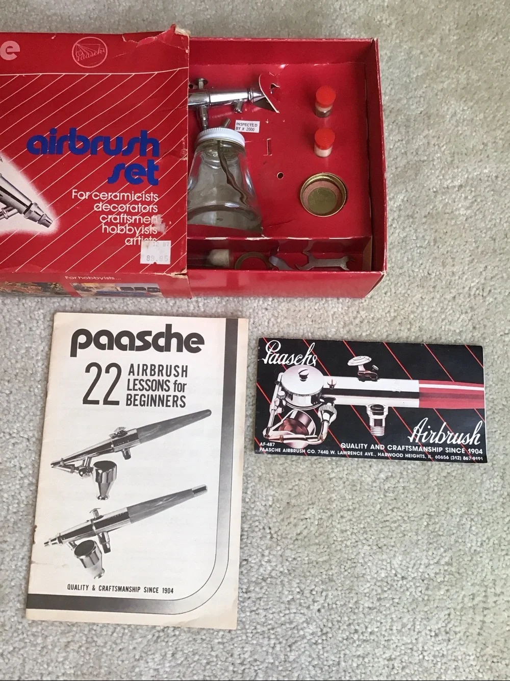Vintage Paasche Airbrush Set, Type VL-Set No. 372460